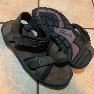 Clarks Leather Adjustable Sandal 13